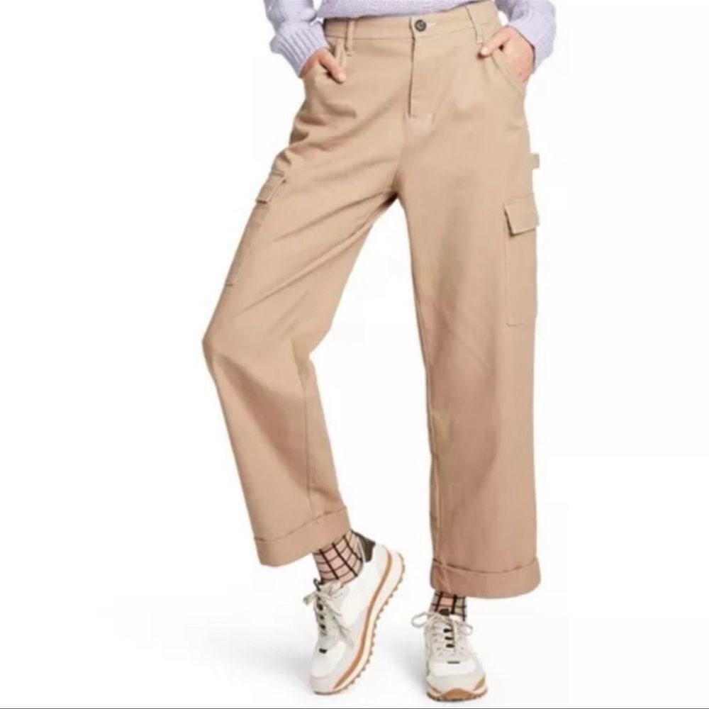 Sandy Liang x Target Mid Rise Straight Leg Cargo Pants NWT Khaki